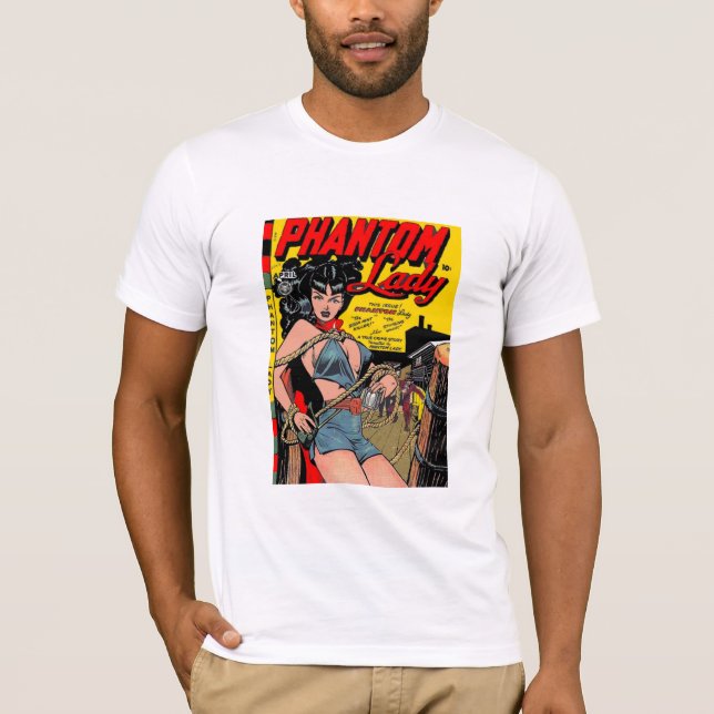 Camiseta Capa de Quadrinho Antigo Dama Fantasma (Frente)
