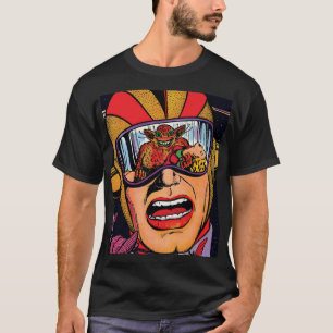 Camiseta Capa de Quadrinho de Ficção Científica Vintage Açã