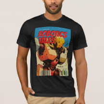 Capa de Quadrinho Retrô com Gráfico de Robô