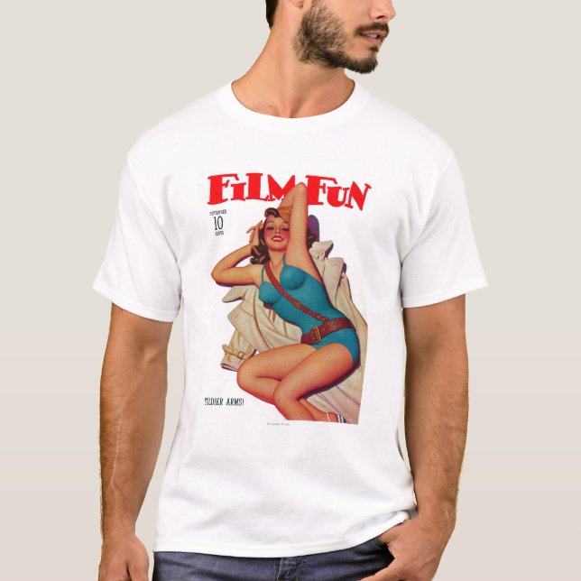 Camiseta Capa de revista 9 do divertimento do filme (Frente)