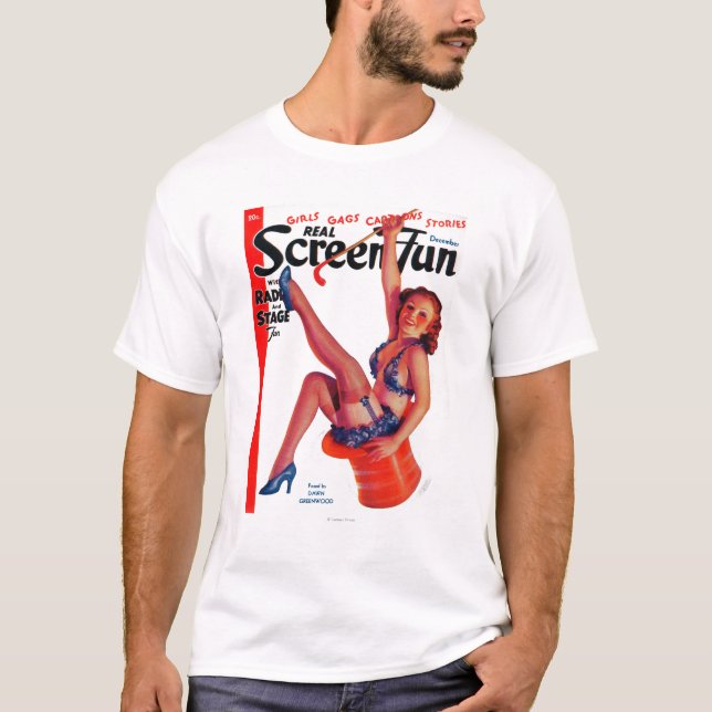 Camiseta Capa de revista real 2 do divertimento da tela (Frente)