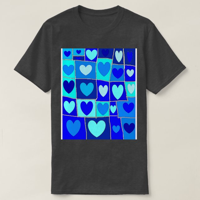 Camiseta Capa de telefone 1 do Blue Hearts (Frente do Design)