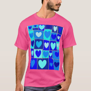 Camiseta Capa de telefone de Corações Azul