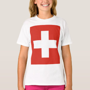 Camiseta capa de telefone do sinalizador de suiça