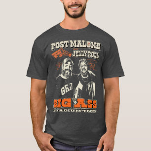 Camiseta Capa do Álbum Post Malone Jelly Roll Concertour