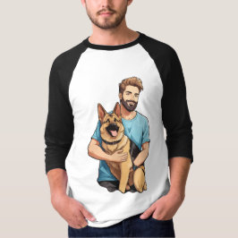 Camiseta Capa do german shepherd Raglan T-Shirt