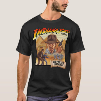 Camiseta Capa do Livro de Aventuras Indiana Jones Encontre