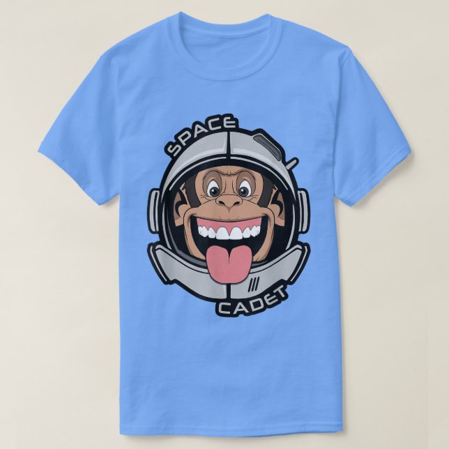 Camiseta Capa espacial Chimp Macaco Astronauta Ape Helmet (Frente do Design)
