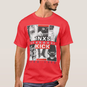Camiseta Capa Interna do Kick do INXS Baseballee retrô retr