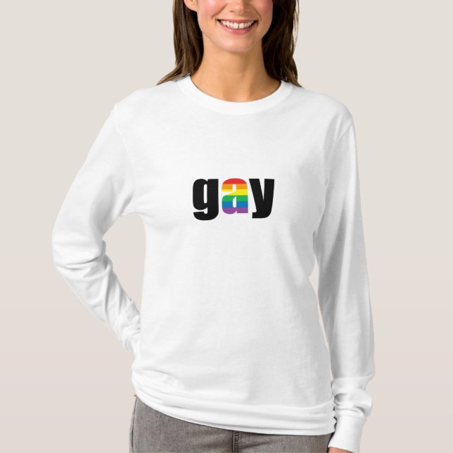 Camiseta Capa longa alegre do AA Hoody das senhoras (Frente)