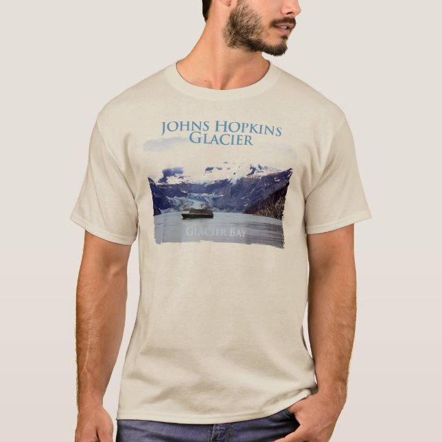 Camiseta Capa longa básica da geleira de Johns Hopkins (Frente)