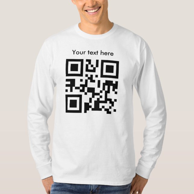 Camiseta Capa longa, cabida (texto feito sob encomenda) (Frente)