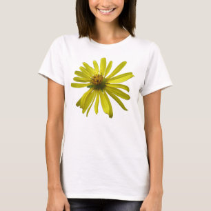 Camiseta Capa longa da flor amarela