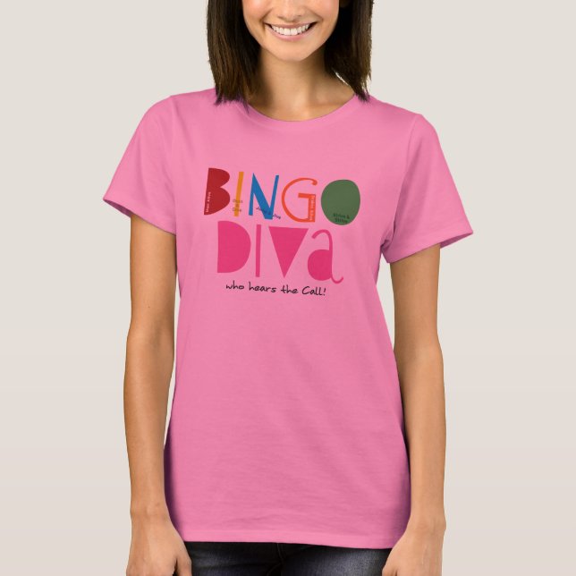 Camiseta Capa longa das senhoras da diva do Bingo (Frente)