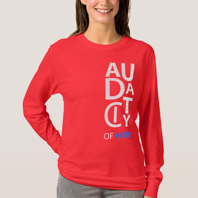 Camiseta Capa longa das senhoras do desenhista da "audácia" (Frente)
