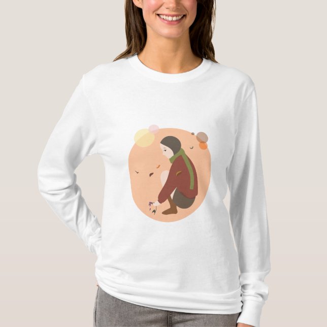 Camiseta Capa longa das senhoras do ~ do outono de Violetta (Frente)