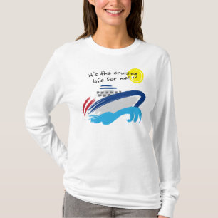 Camiseta Capa longa de cruzamento das senhoras da vida