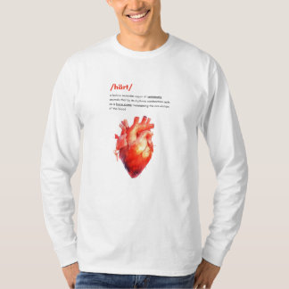 Camiseta Capa longa de definição de coração humano