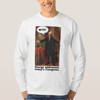 Camiseta Capa longa de George Washington WTF (com