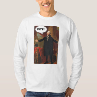 Camiseta Capa longa de George Washington WTF (sem