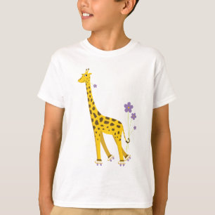 Camiseta Capa longa de patinagem dos miúdos do girafa