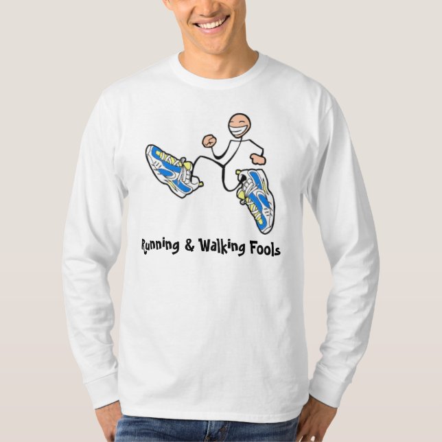 Camiseta Capa longa do algodão dos tolos (Frente)