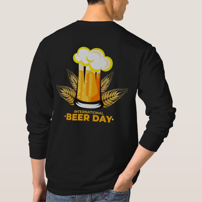 Camiseta Capa longa do Dia Internacional da Cerveja (Verso)