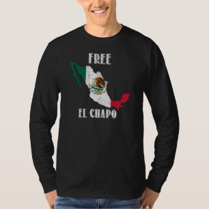 Camiseta Capa longa do gângster livre do EL Chapo