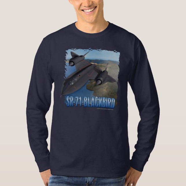 Camiseta Capa longa do melro SR-71 (Frente)
