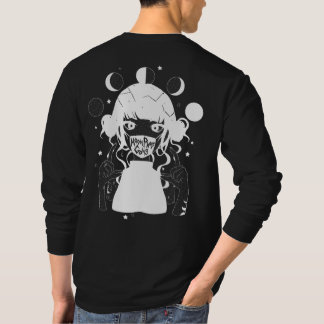 Camiseta Capa longa escura do GRUPO da FASE da LUA