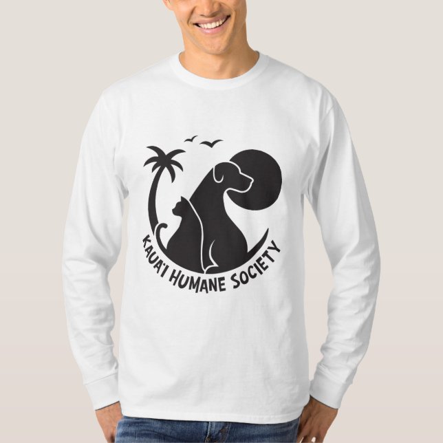 Camiseta Capa longa masculina com logotipo preto KHS (Frente)