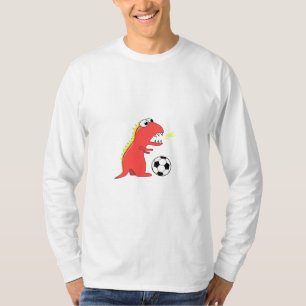 Camiseta Capa longa masculina do futebol engraçado do