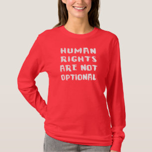 Camiseta Capa longa Nano do Hanes das mulheres dos direitos