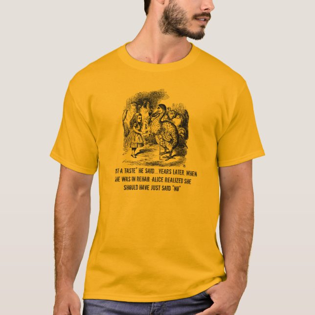 Camiseta Capa longa T da reabilitação irónica de Alice (no (Frente)
