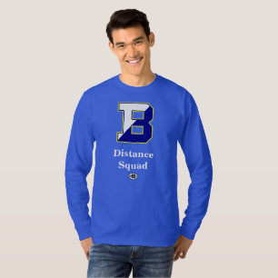 Camiseta Capa longa T do pelotão da distância dos homens