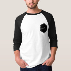Camiseta Capa Preta/Branca 3/4