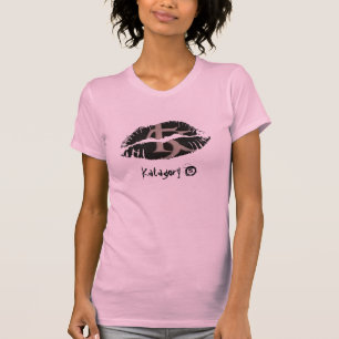 Camiseta Capa quente do boné do AA das senhoras dos lábio