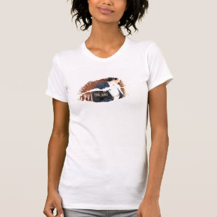 Camiseta Capa quente do boné do AA das senhoras dos lábio