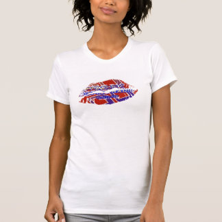 Camiseta Capa quente do boné do AA das senhoras dos lábios