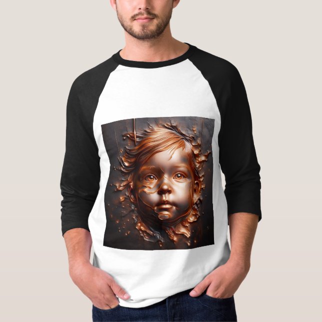 Camiseta Capa Raglan Tee Com Expressão De Arte -3 (Frente)
