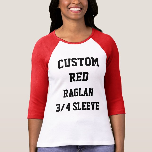 Camiseta CAPA RAID 3/4 para mulheres personalizadas (Frente)