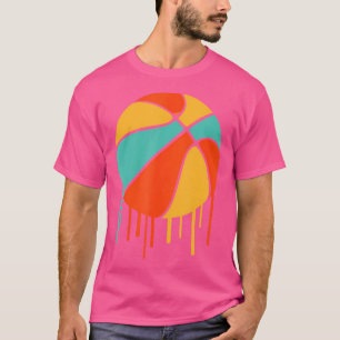 Camiseta Capa retrô-atleta de pintura à base de pintura à b