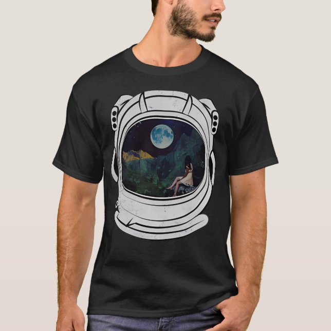 Camiseta Capacete Astronauta - Explorar O Universo (Frente)