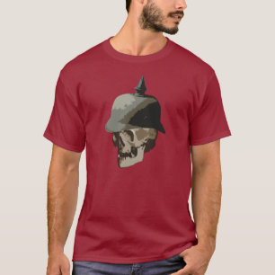 Camiseta Capacete da guerra mundial 1 com crânio