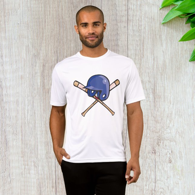 Camiseta Capacete de Baseball e Bats (Criador carregado)