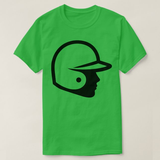 Camiseta Capacete de Bateria de Baseball (Frente do Design)