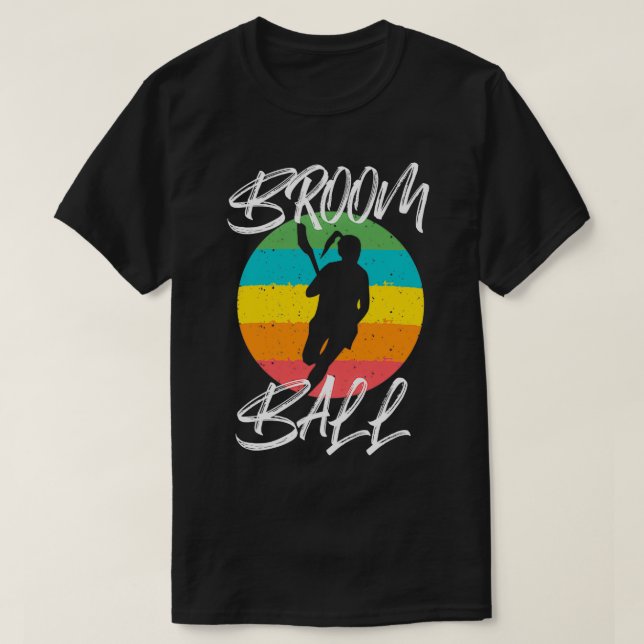 Camiseta Capacete de Bola do Broomball Stick 5 (Frente do Design)