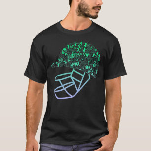 Camiseta Capacete de Críquete para Cricketer Boys Cricket