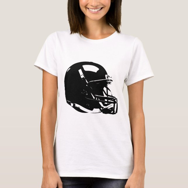 Camiseta Capacete de futebol de pop Art (Frente)