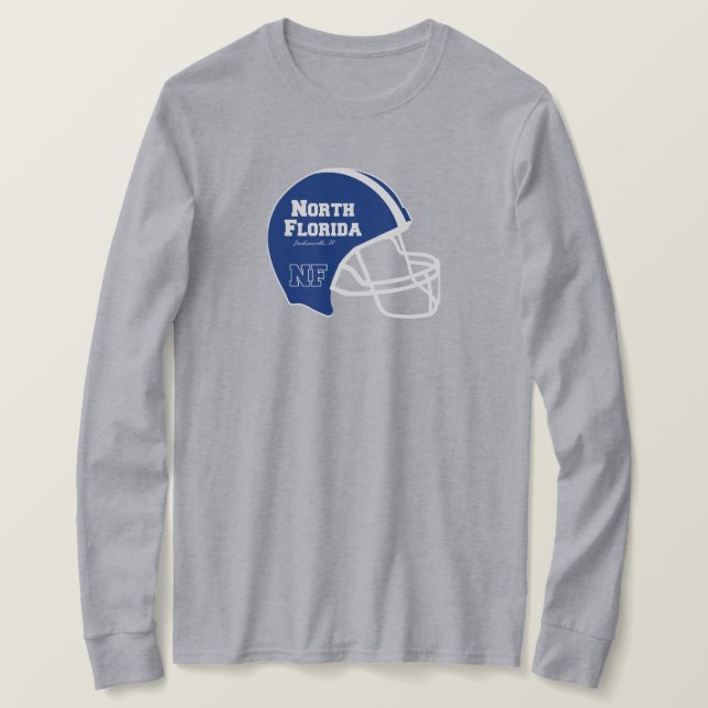 Camiseta Capacete de Futebol do Jacksonville Florida FL (Frente do Design)